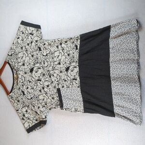 NUI MONO Womens Handmade‎ Hawaiian Floral Unique Mini Dress Size M